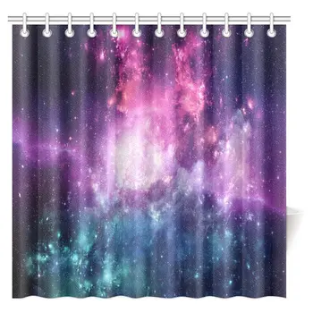 

Nebula Shower Curtain Outer Space Infinity Galaxy Universe Milky Way Starry Stars Orbit Astronomy Cosmos Cosmic Polyester Fabric