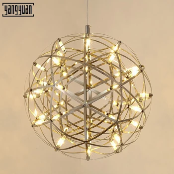 

Firework Chandeliers Spark Ball Lustre LED Modern Chandelier Lights For Dining Room Luminaria bird light fixture hanging lamp