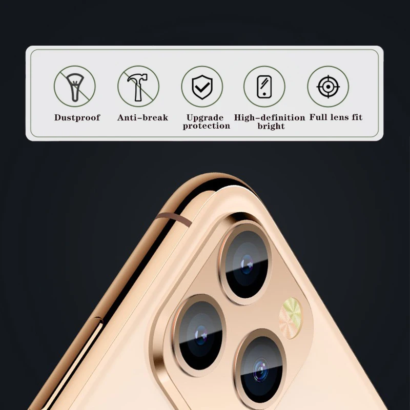 Роскошная наклейка, объектив камеры, сменная секундная стрелка для iPhone 11 Pro Max, Защитное стекло для iPhone XR X XS MAX, наклейка, поддельная камера
