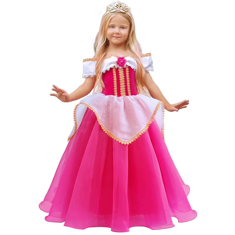 Маскарадный костюм Спящей красавицы для маленьких девочек на Хэллоуин; платье на выпускной вечер принцессы Авроры; Фантазийная детская одежда