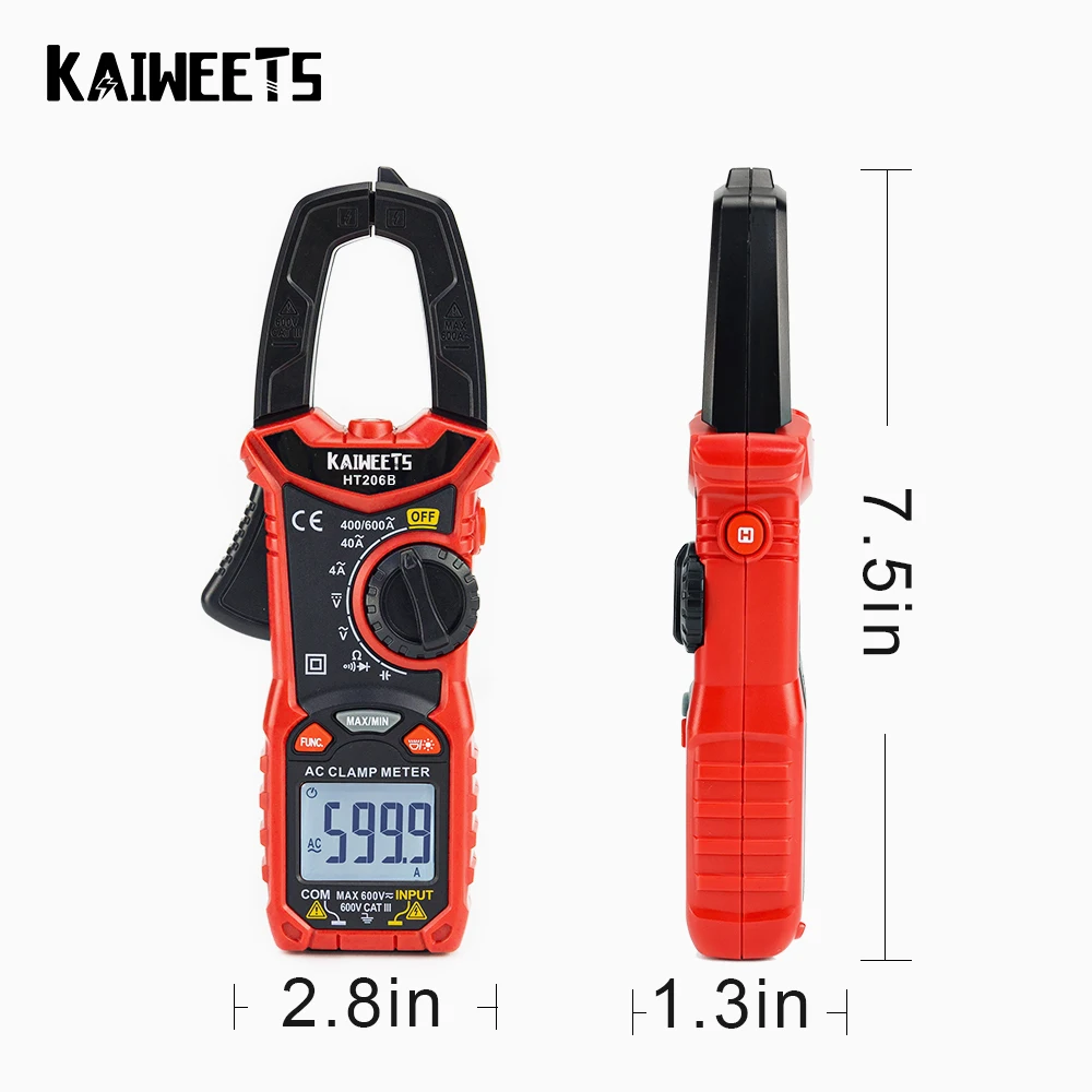 hardness testing machine KAIWEETS AC DC Digital Clamp Meter Multimeter Pinza Amperimetrica True RMS High Precision Capacitance NCV Ohm Hz Tester wind anemometer