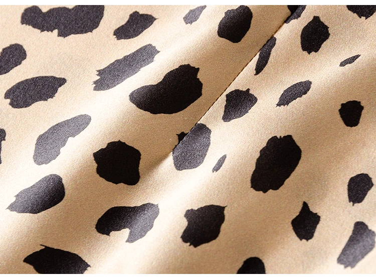 Women Silk Leopard Print Maxi Skirt Ladies High Waisted Summer Long Skirts Fashion Leopard skirts womens