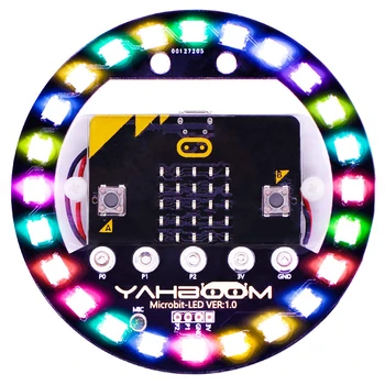 

Micro:bit Halo Programmable Expansion Board Compatible with Arduino Voice Control Colorful LED RGB Lights (Without Micro:bit )