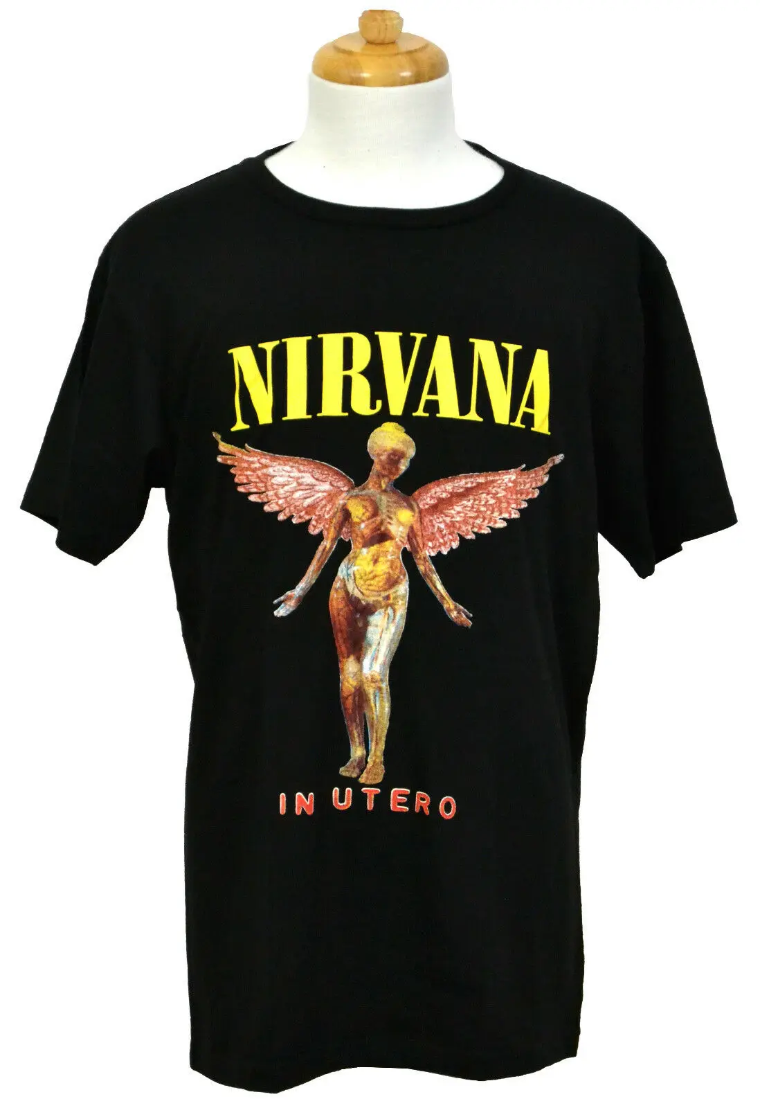 

Nirvana In Utero T-shirt Rock Band Graphic Tee Black Preshrunk NWT