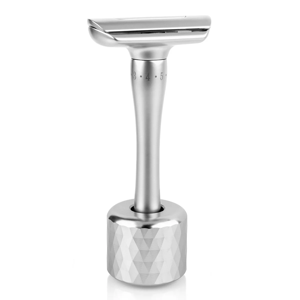 QShave Adjustable Safety Razor with Magnetic Cover 1 Razor 1 Blade Disposal Case & 5 blades