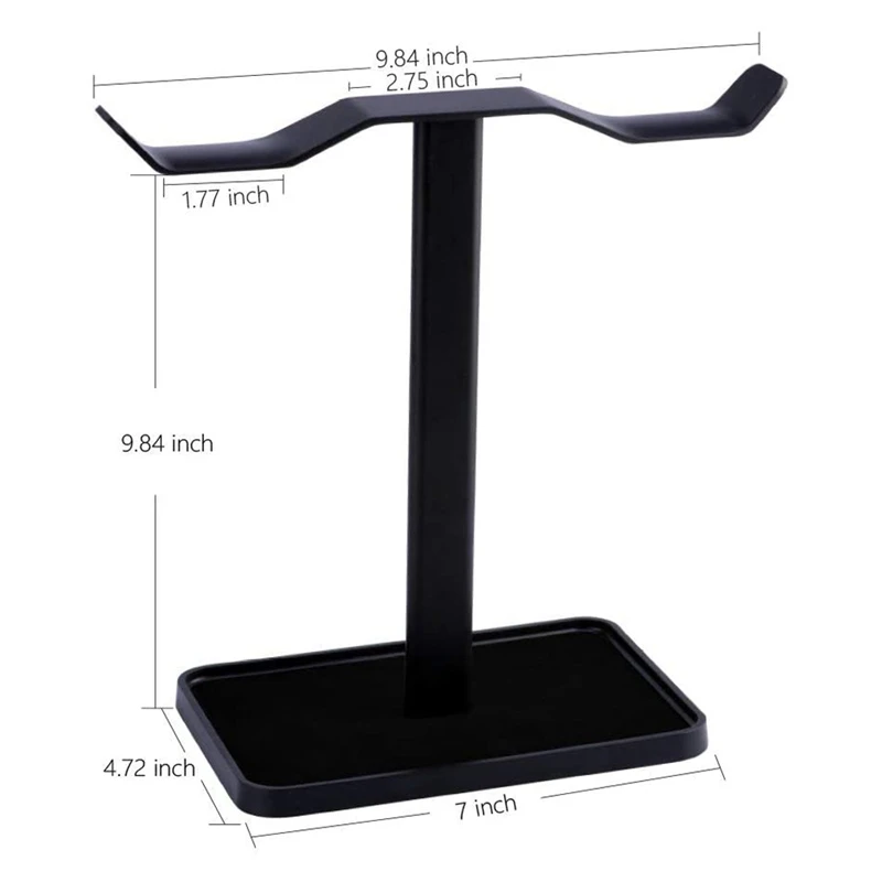 Earphone Holder Portable Acrylic Double Earphone Holder with Stable Base Suitable for All Kinds of Earphones