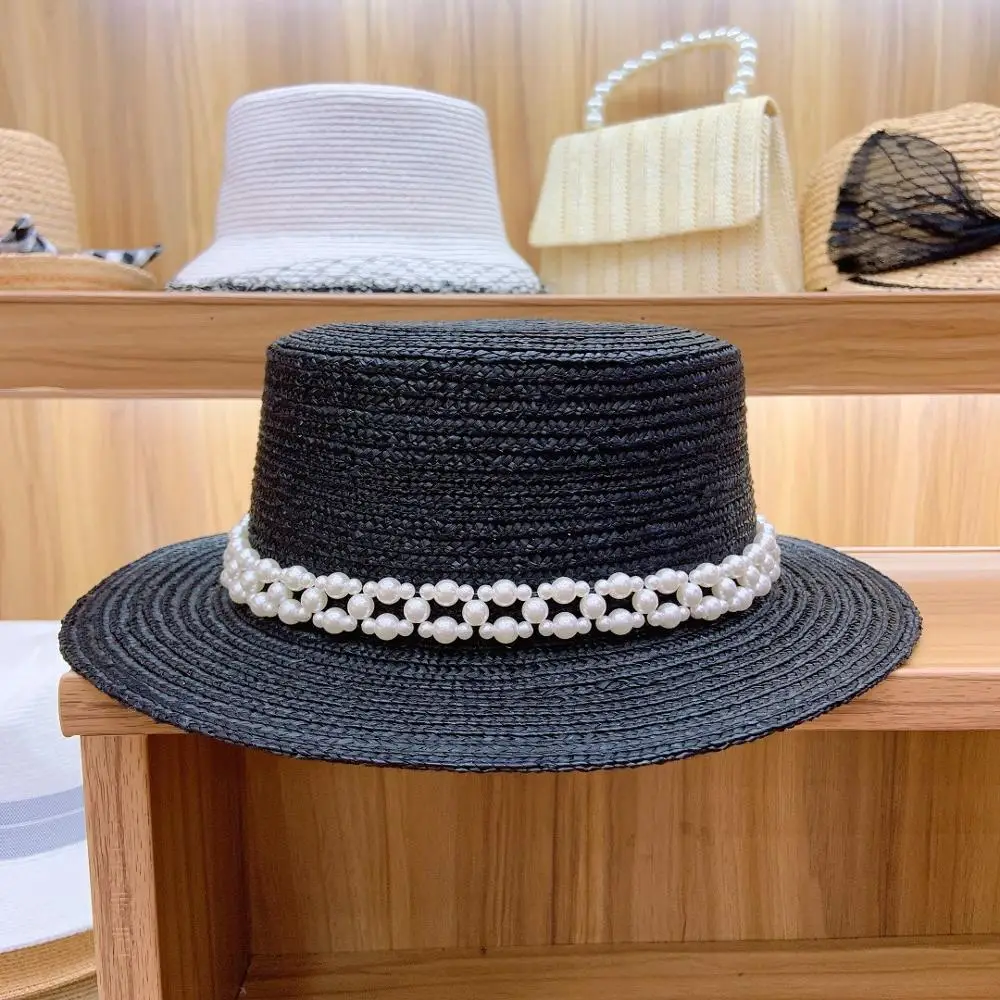 Womens Lace Ribbon Band Fedora Straw Sun Hat Available