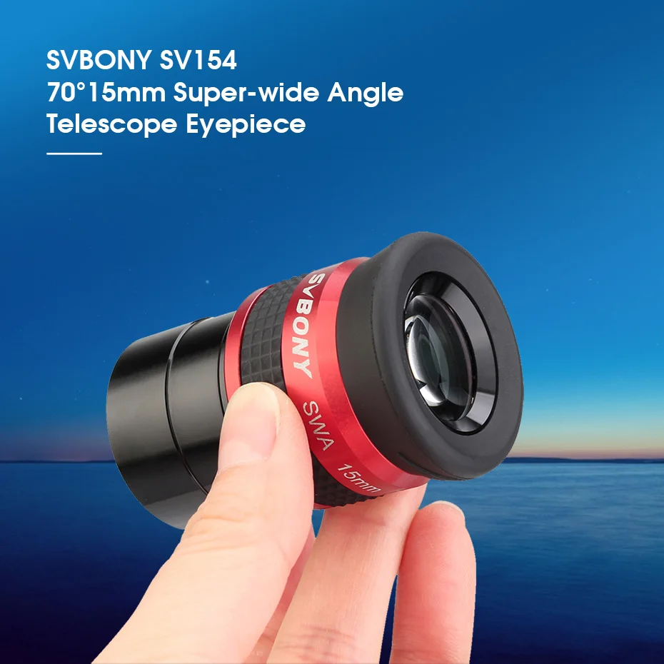 Svbony sv154 Teleskop okular, 70 ° Weitwinkel okulare 15mm, 1,25 Zoll fmc achromat isches Okular für Teleskop zubehör – Detail 2