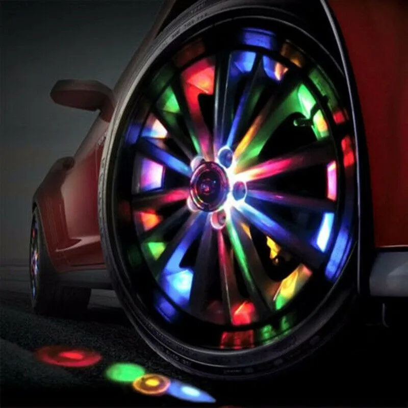 Car RGB Solar Tire Lamp 4 Mode 12 LED Waterproof Energy Flash Wheel Tire Rim Lights for Auto Decoration Colorful Atmosphere Lamp dodge charger headlights