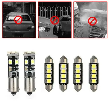 

22pcs/Set DC 12V LED Lights Interior Upgrade Kit Xenon White 6000K Accessories