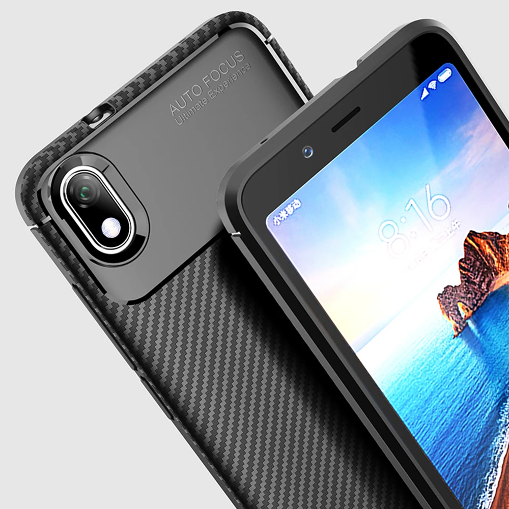 Роскошный чехол из углеродного волокна для Redmi 7A ударопрочный телефона Xiaomi 7 A с