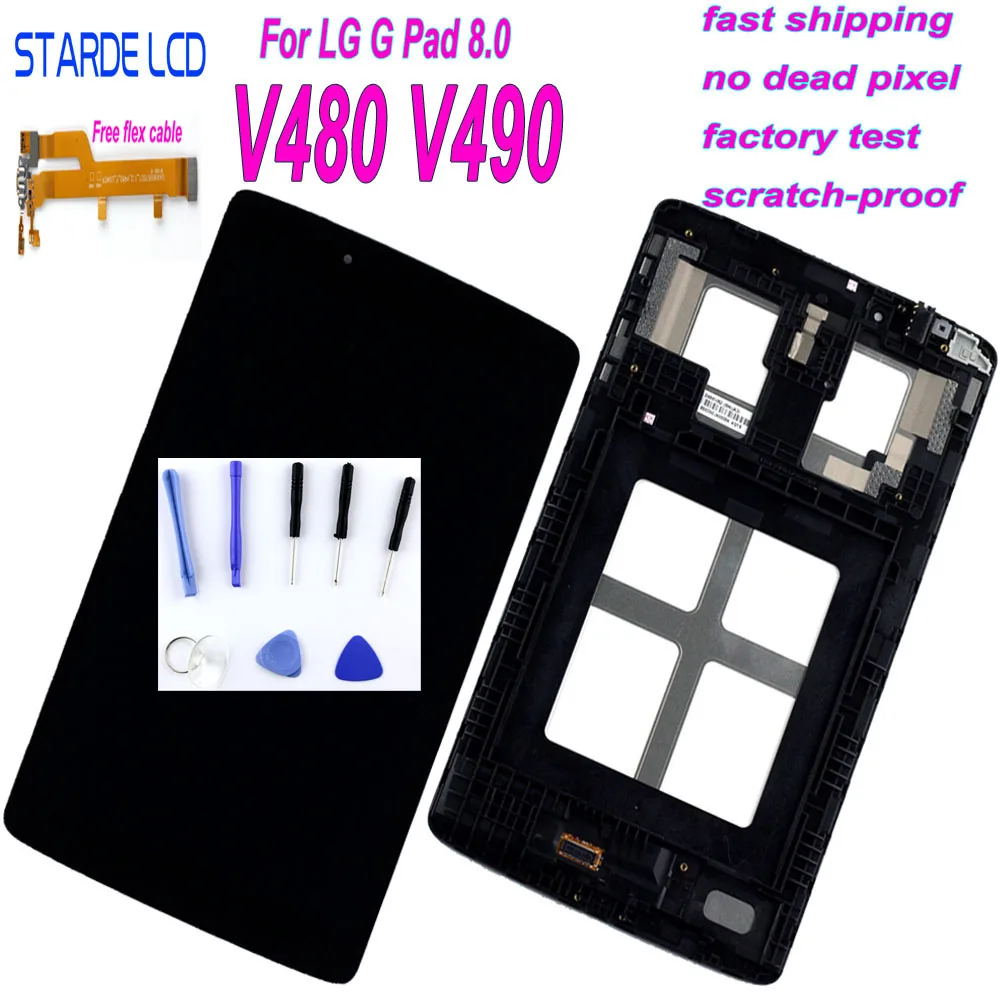 For LG G Pad F 8.0" V495 V496 V498 Tablet Touch Screen Digitizer Repair Part US 
