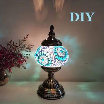 

DIY Turkish mosaic light material package handmade table lamp design lovers parent-child glass package paste birthday gift
