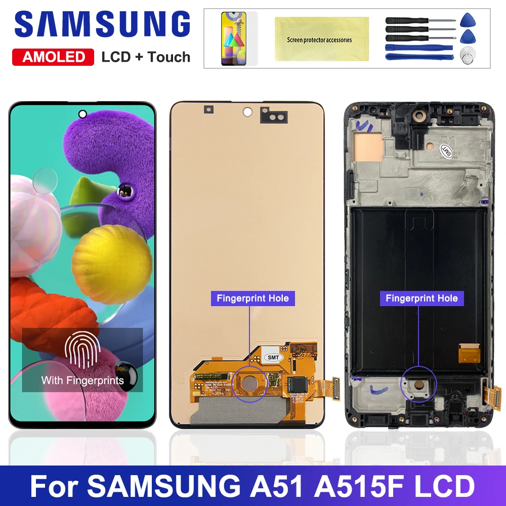 6 5 &quotОригинальный дисплей для Samsung Galaxy A51 ЖК-дисплей сенсорный экран дигитайзер в