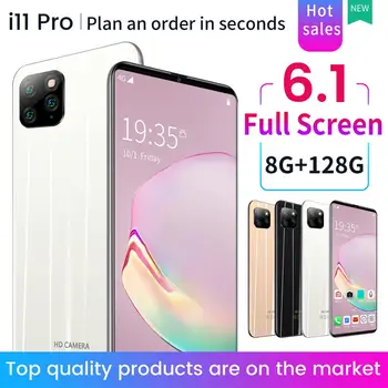

Global version i11Pro 6.1inch Smartphone 8GB RAM 128GB ROM Snapdragon 855 Android Cellphone Mobile Cell Smart Phones