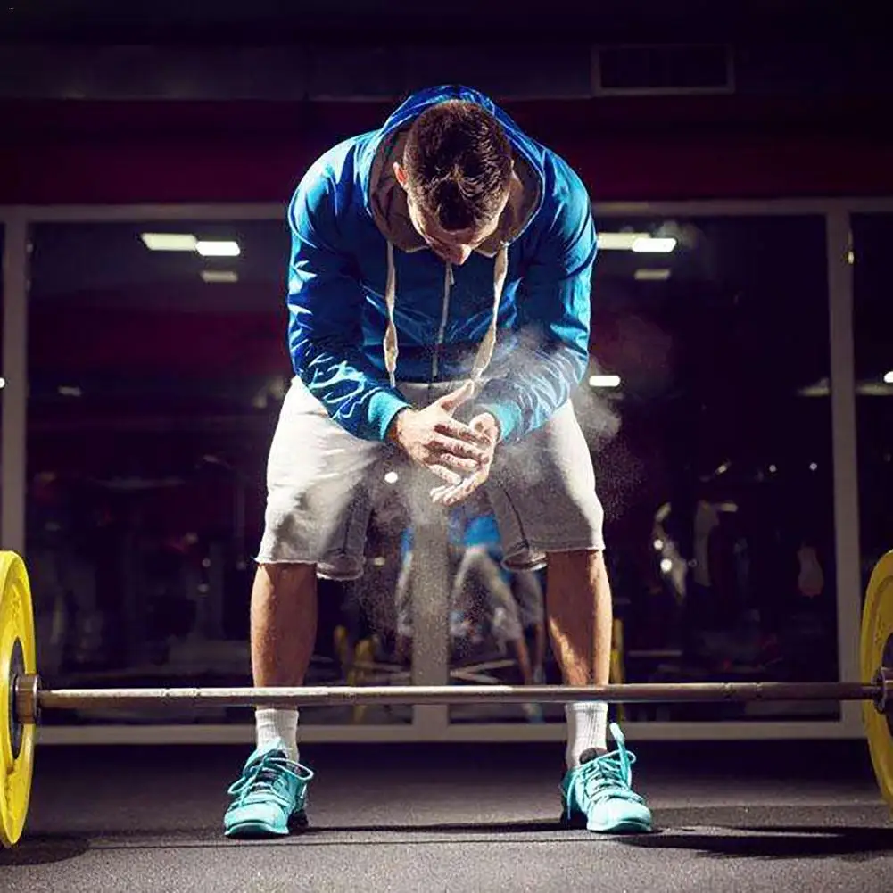 Тяжелая атлетика Противоскользящий порошок гимнастика скалолазание Powerlifting порошки тренажерный зал Мел пудра из магнезии мяч фитнес аксессуары