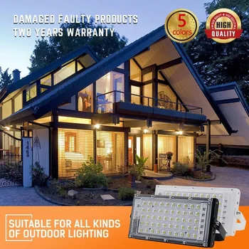 

AC220V LED Floodlight RGB bouwlamp outdoor waterproof 5 colors LED Spotlight Projection Garden Lamp