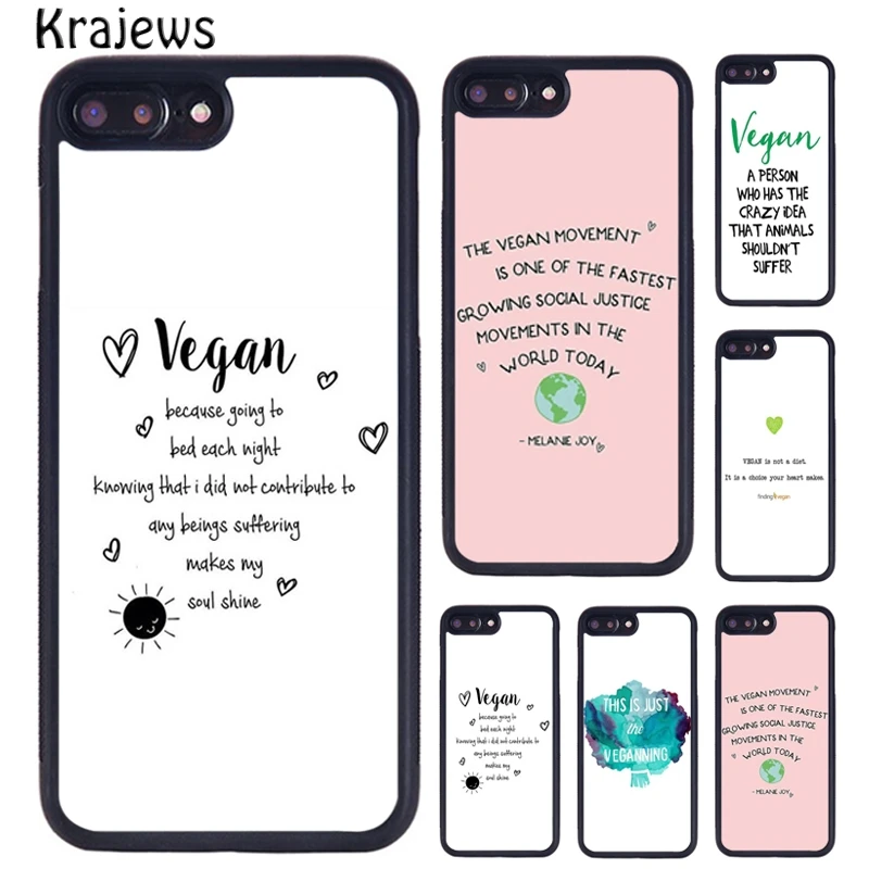 Вегетарианский чехол для телефона krajew с цитатой iPhone 5 6 S 7 8 Plus 11 12 Pro X XR XS Max Samsung Galaxy