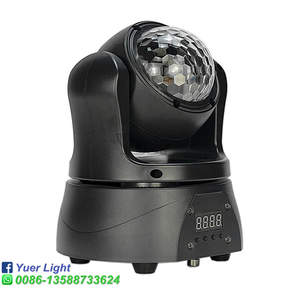 60W LED Pocket Double-Sided Moving Head Light With Magic Ball&Laser DJ Disco Stage Lighting For Home Party Bar Nightclub DMX512