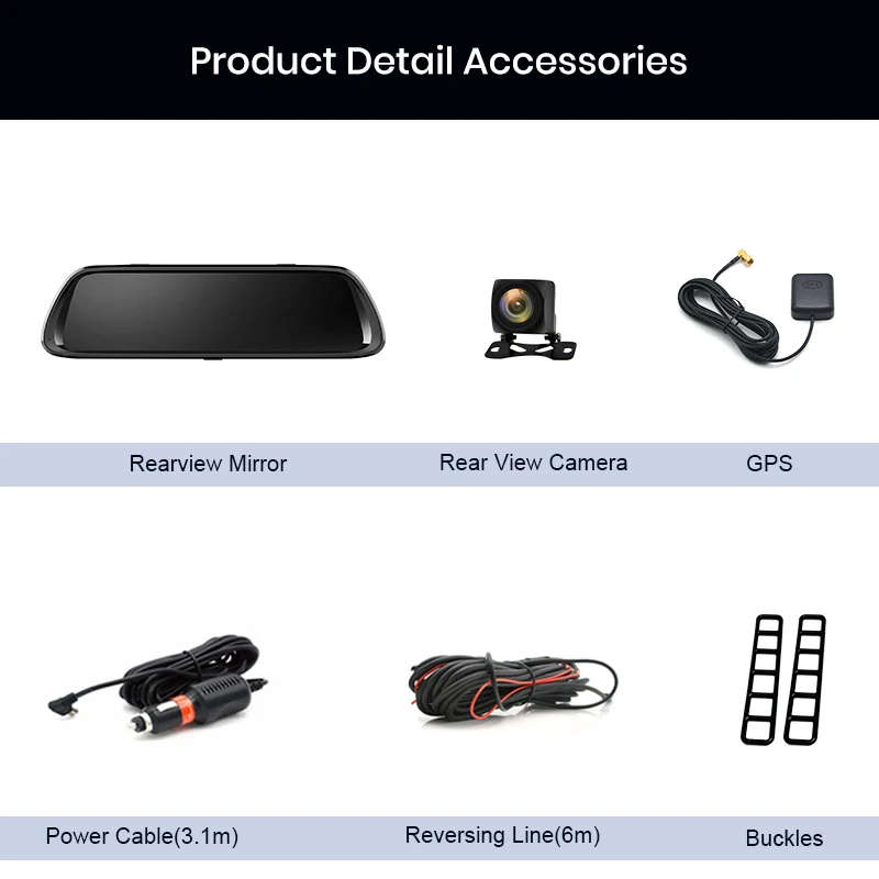 sakd Dash Cam Car DVR Vehicle Video Camera Recorder 4G Android 8.1 12inch Car DVR GPS Navigation Rearview Mirror 1080P Camera Dash
