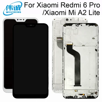 

5.84" For Xiaomi Redmi 6 Pro LCD DIsplay +Touch Screen Digitizer with Frame Assembly For Xiaomi Mi A2 Lite LCD+Tools