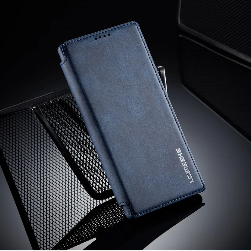 

For Samsung Galaxy Note 10 Pro Retro Genuine Leather Stand Magnetic Flip Card Case Cover For Galaxy Note 9 8