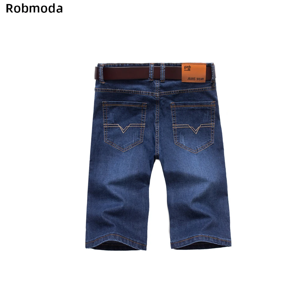 Мужские джинсовые шорты 2019 летние новые стильные тонкие эластичные приталенные короткие джинсы мужские брендовые джинсы однотонные