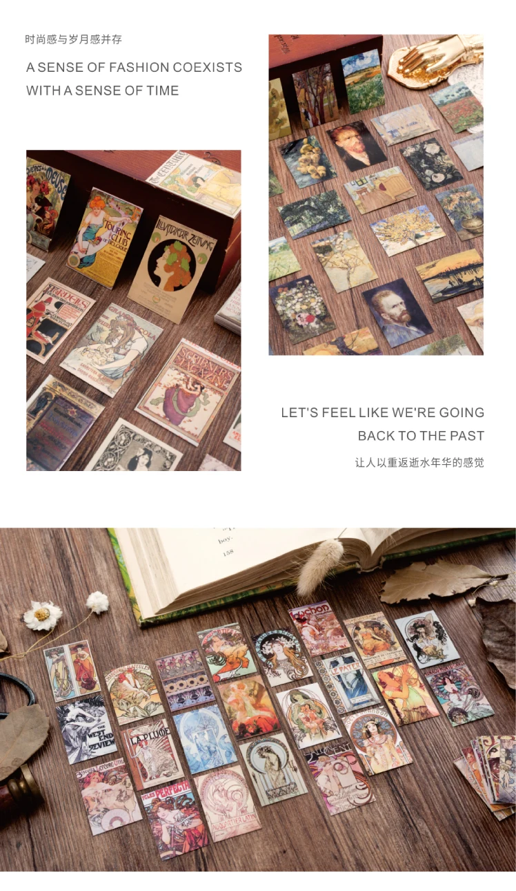 Коллекция Ван Гога бумажные Липкие заметки Мини-открытки для сообщений дневник-блокнот для заметок стационарные хлопья скрапбук декоративные винтажные