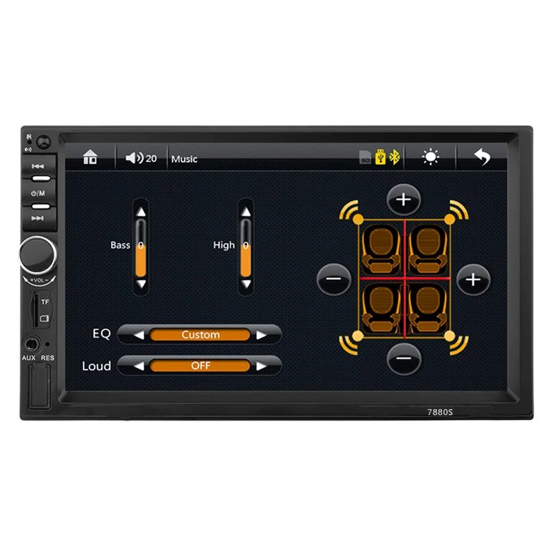Автомобильный Mp5 MP3-плеер 7 дюймов двойной 2Din Hd Bluetooth пресс-экран стерео радио