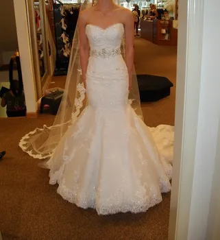 

2018 robe de mariee arrival custom made china lace mermaid real photos vestido de noiva bridal gown mother of the bride dresses