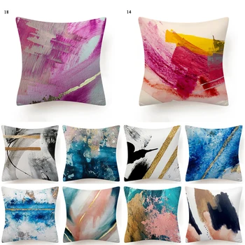 

Golden Marble Geometric Decorative Cushion Cover Pillow Pillowcase Polyester 45*45 Throw Pillow Home Decor Pillowcover