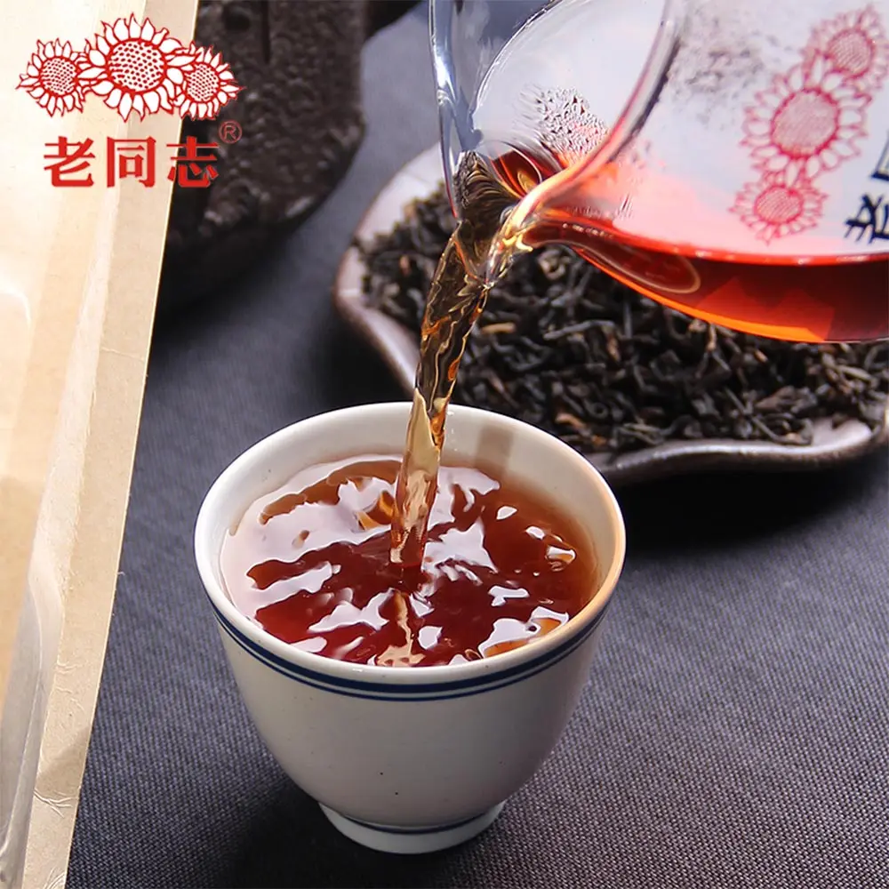 YUNNAN LAOTONGZHI Haiwan 2018 Pu erh AAA Yunnan созревший пуэр 500 г| |