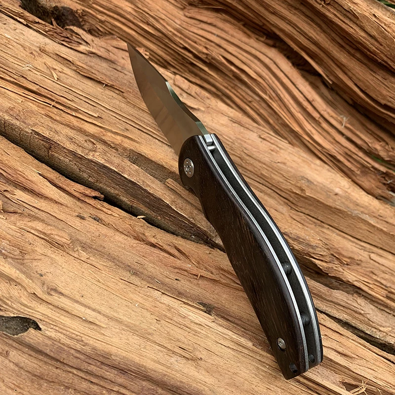 EDC defense личный Тактический 440C складной нож с черной ручкой из палисандра для