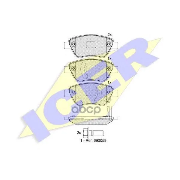 181810_колодки Дисковые Передние! Opel Corsa 1.0-1.4/1.3cdti 06 Icer 181810 Icer арт. 181810