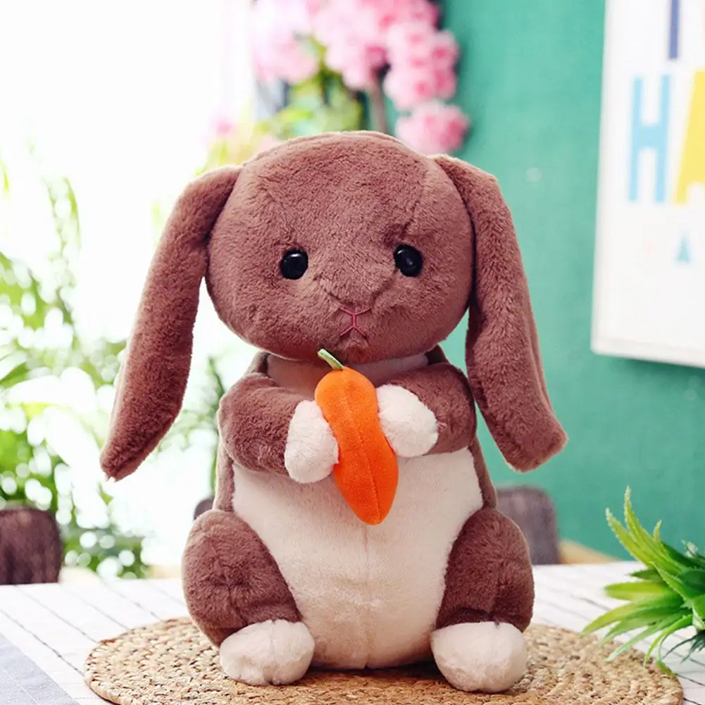 brown Kuulee детские подарки мягкая плюшевая игрушка Вислоухий кролик мягкие игрушки милая кукла редис - Цвет: brown