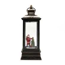 

Musical Christmas Snow Globe Lantern Lighted Santa Claus Swirling Glitter Snow Globe Water Lantern Decoration for Christmas Home