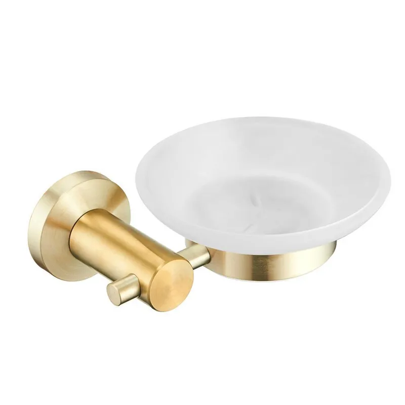 Soap Dish Holder Hongdec современный нержавеющей стали матовый золотой аксессуары для ванной комнаты наборы - Цвет: Soap Dish Holder