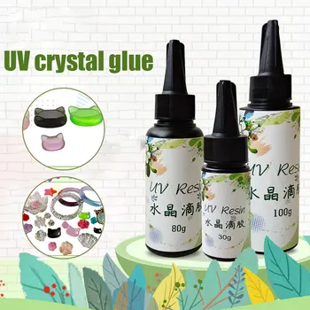 

DIY Crystal Glue Jewelry UV Resin Crystal Clear Hard Type Glue for DIY Jewelry Making Craft Decoration K2