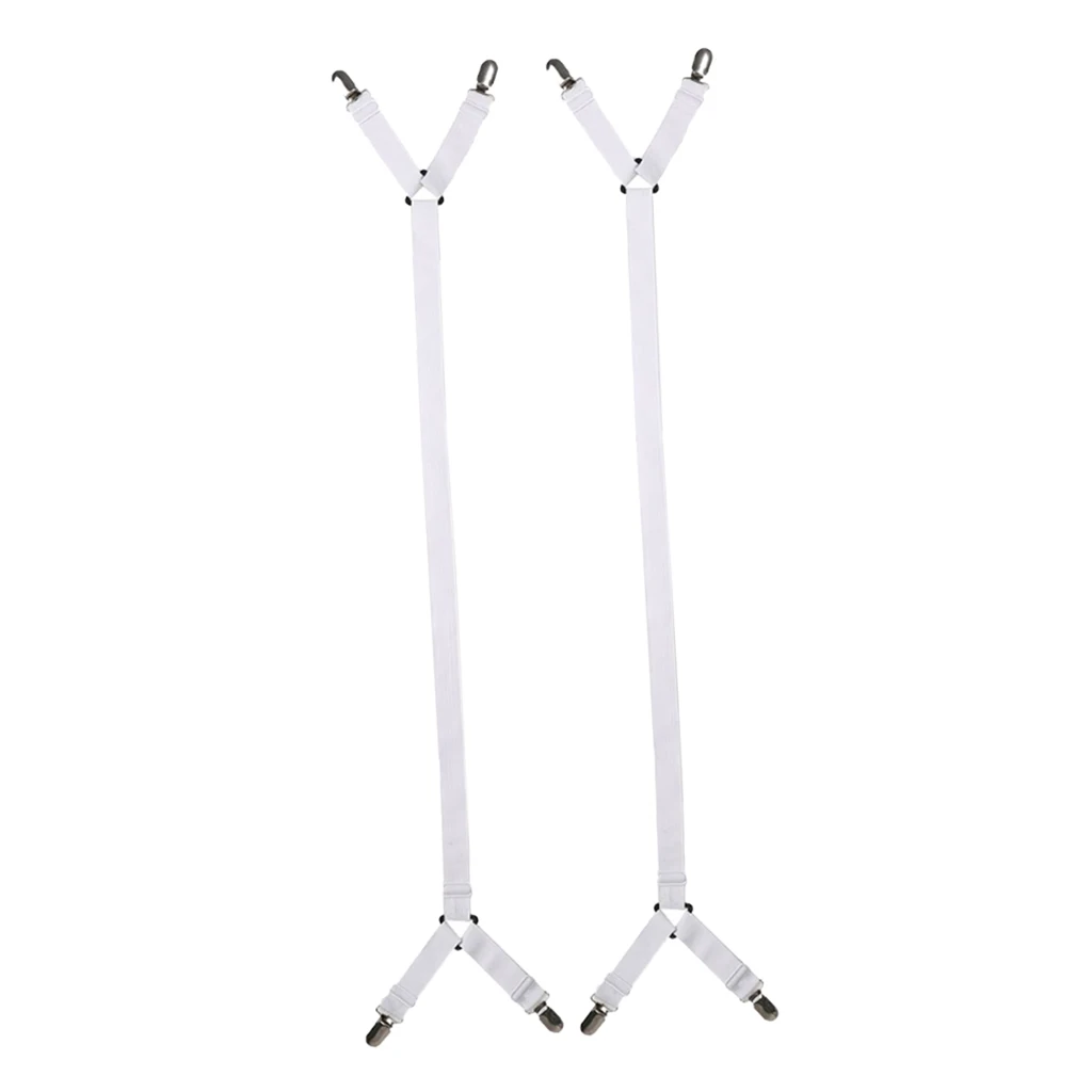 2pcs Elastic Bed Sheet Fasteners Fitted Flat Sheets Straps Suspenders Grippers Mattress Pad Duvet Cover Holder Clips