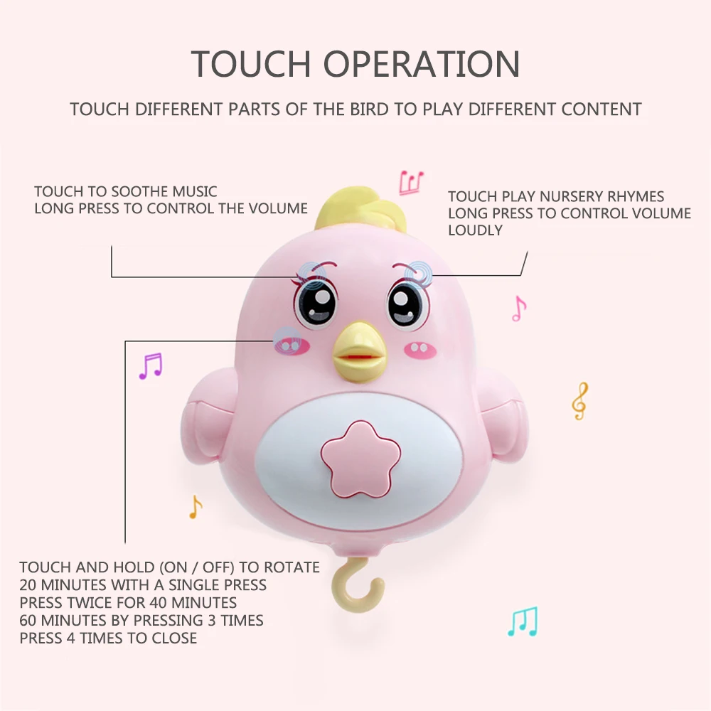 0-12 Months Crib Mobiles Rattles Newborn Toys Music Educational Toys For Baby Infant Bed Bell Carousel Toddler Toys For Children