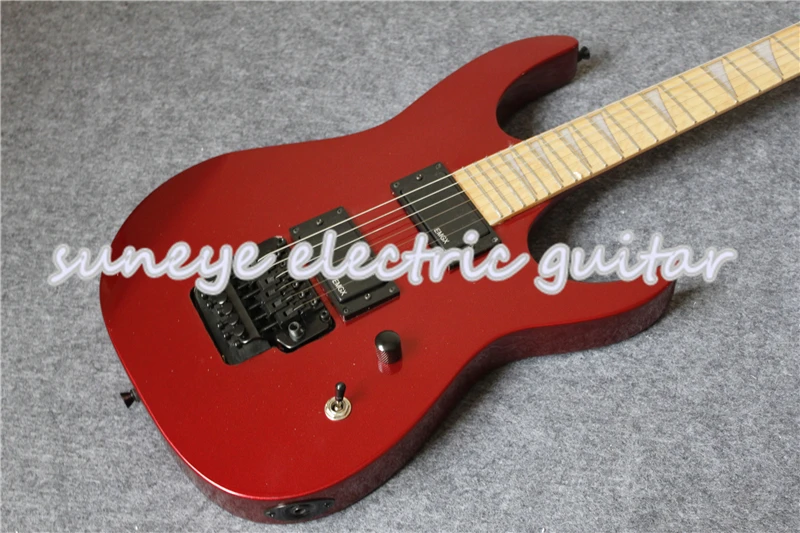 Custom Shop металлическая КРАСНАЯ ОТДЕЛКА домкраты стиль электрогитара твердая гитара из красного дерева тело и комплект на заказ доступны