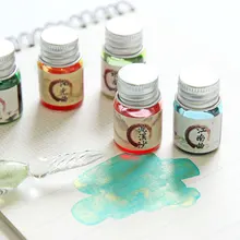 Неуглеродные чернила античные золотые чернила 24 цвета живопись чернильный фонтан студенческие ручки письма писчая, для рисования портативный школьные принадлежности