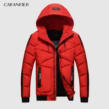 CARANFIER Parka Mens Fashion Men Winter Jacket Coat Hooded Zipper Keep Warm Men Coat Casual Slim Fit Male Overcoat Drop Shipping