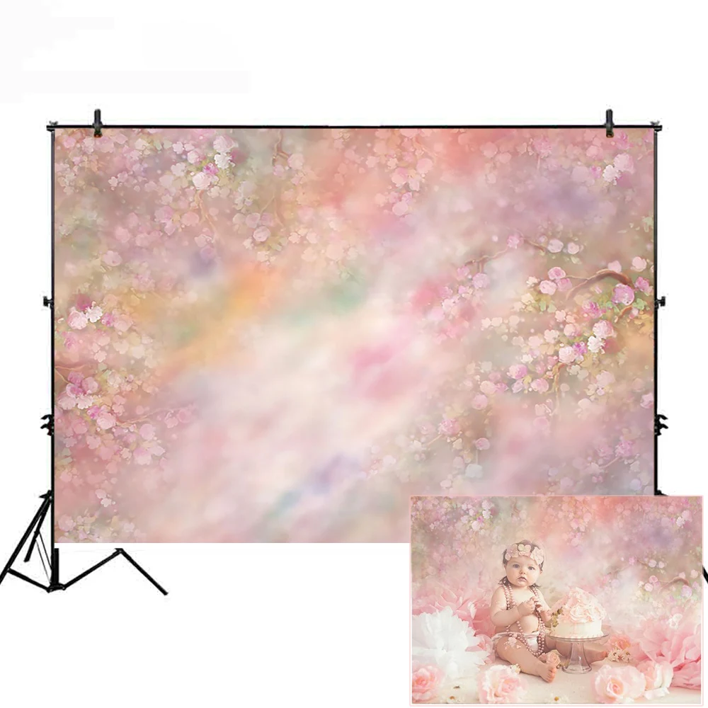 

Neoback Photography Backdrop Newborn Baby Photo Shoot Flower Decor Background for Photo Studio Abstract Teture Backdrops Prop