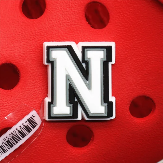 Original PVC Shoe Buckle Accessories DIY Combination English Alphabet Shoes Decoration Jibz for Croc Charms Bracelets Kids Gifts U165-N