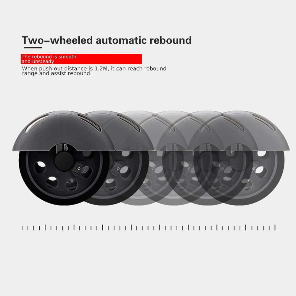 FDBRO Reduce Belly Two-Wheeled Abdomen Machine Abdominal Muscle Roller Automatic Rebound Wheel Home Exercise Fitness Equipment