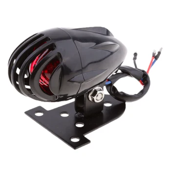

Metal LED Tail Light Lamp with Grille for Bobber Chopper Motorcycle DC 12V Universal for Honda Yamaha