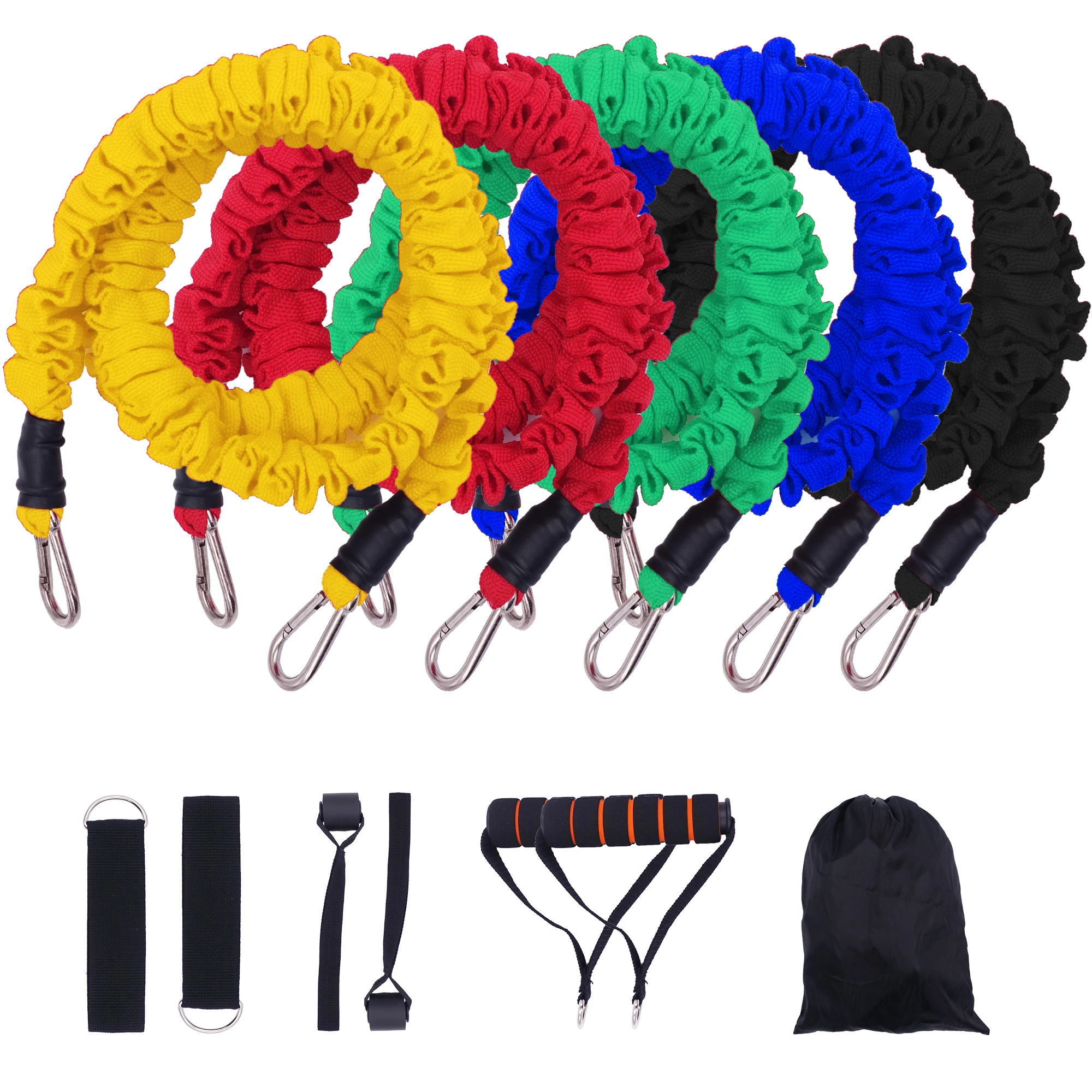 11pcs Set 100LB Exercise Yoga SHIP FROM USA LOT Home Workout Resistance Bands