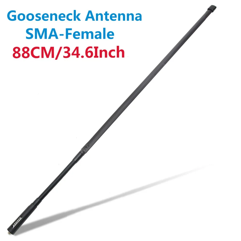 ABBREE AR-152G Gooseneck 88 см SMA-Female 144/430 МГц VHF UHF Двухдиапазонная тактическая антенна для Baofeng UV-5R UV-82 рация