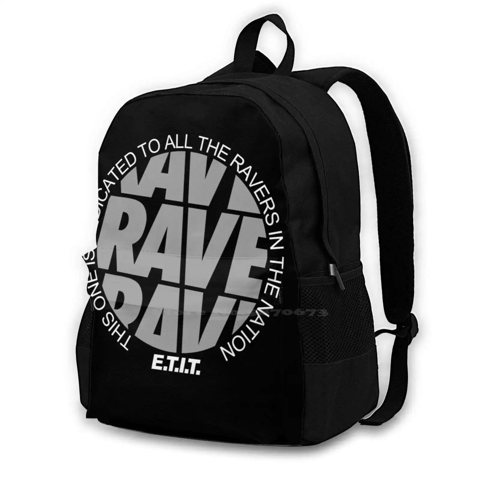 

Rave Rave Rave # 2 School Bags Travel Laptop Backpack Love Like Techno Rave 3d Festival Underground Clubbing Electronic Music